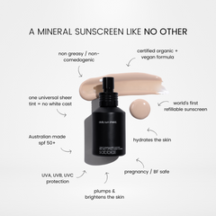 daily sun shield spf50+ organic mineral sunscreen